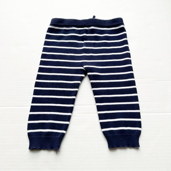 Janie and Jack Striped Sweater Jogger In Navy - Picture 5 of 12
